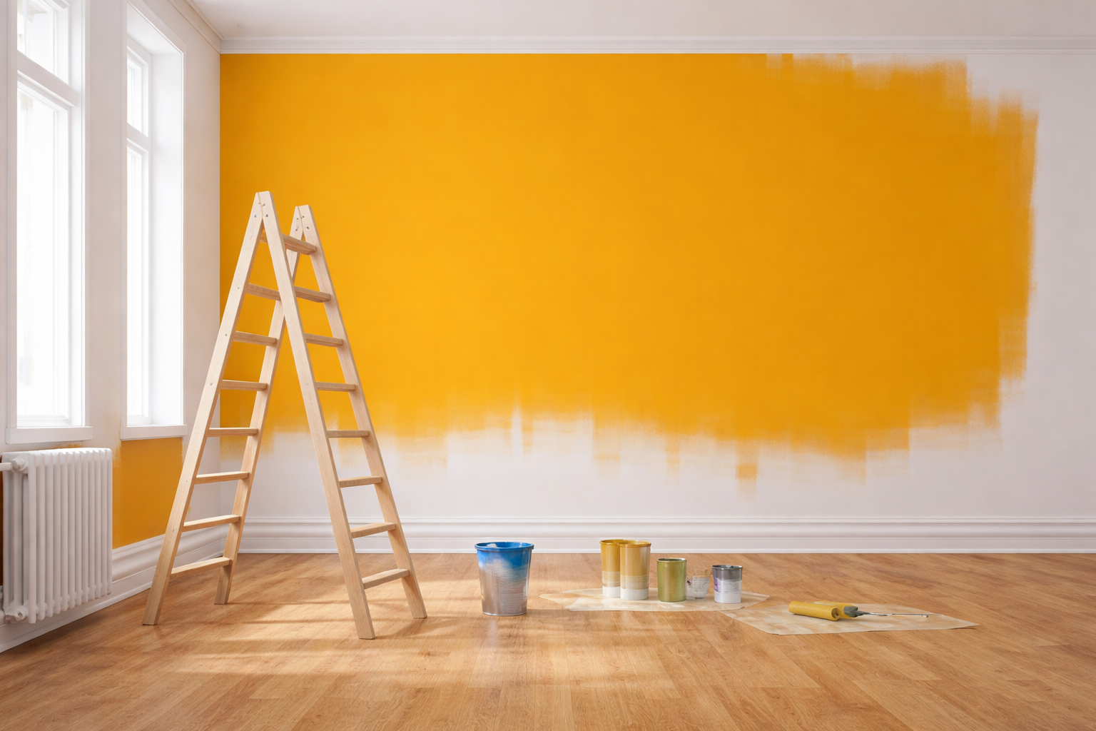 Interior wall painting example